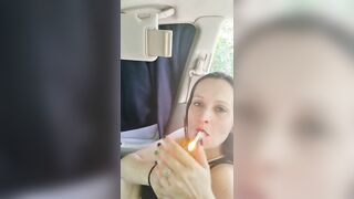 Big Boobed Cougar Smoking Bondage