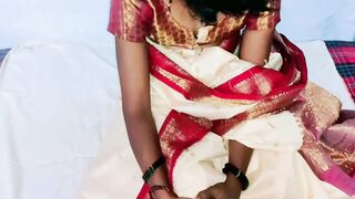 Cream color sary inside babe fiance