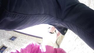 pink outfit inside public fellatio and oral jizzed
