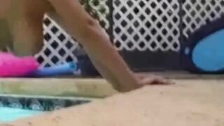 Beauty Amateurs Having Fun Into Their Pool Fun Experience