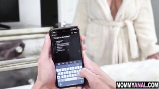 Big Tit stepmom tricked in anal sex by son