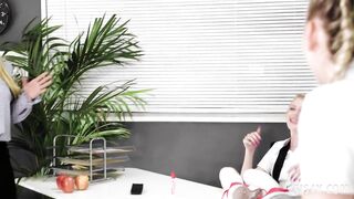 Detention turns inside dyke 3some with Sarah Vandella, Lily Larimar
