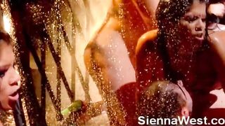 Sienna West fucks a huge penis inside the shower Alexis