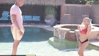 olivia austin ricky johnson - poolside fucking - brazzers