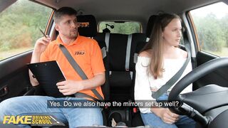 Fake Driving School Dark Haired with Super Sexy Boobs Screwed During Lesson
