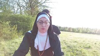 This nun gets her butt filled with cum before she