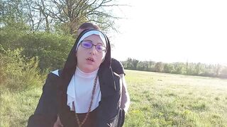 This nun gets her butt filled with cum before she