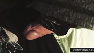 Real Amateur chick Jerk off and Drink Cum!