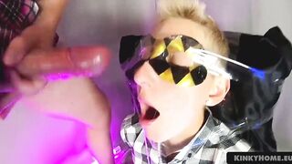 Dude inside cunt with mouth's underwear fucks a bound Emily into her