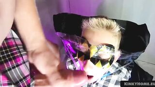 Dude inside cunt with mouth's underwear fucks a bound Emily into her