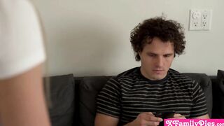 My tight 18 year old stepsister Khloe Kapri get rejected by dad