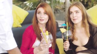 vixen irresistible redheads seduce bartender while on vacation