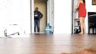 Hot Mistress Showing Her Butt To Delivery Men