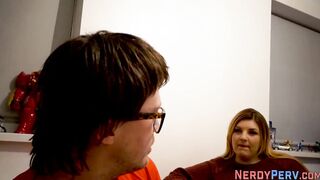 Vagina licking geeks pervert gets blown
