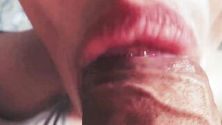 slobbery bj close-up with cum inside mouth - Ezik01 eighteen+