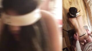 Filipina ROUGH Anal Split Screen Face Reaction