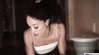 Big Titted Aunty having fun with slender ebony bimbos