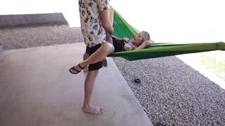 Fucking into a Hammock Outdoor