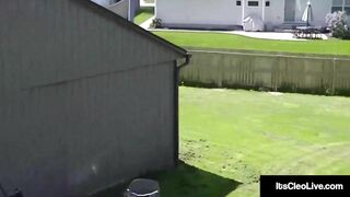 Unabashed Nude Webcammer Its Cleo Fucks Her Tight Asshole Inside The Back Yard