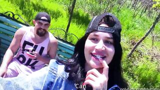 Fellatio challenge inside outdoor to a stranger, the bro thought
