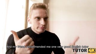 TUTOR4K. Instead of learning English bro seduces his experienced tutor