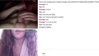 Freaky Dark Hair Hottie palying with her unshaved cunt
