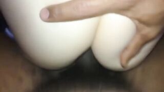 Monster ebony penis destroying little white butt