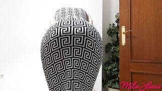 Try On And Take Off - Goddess Tight Ebony Dresses