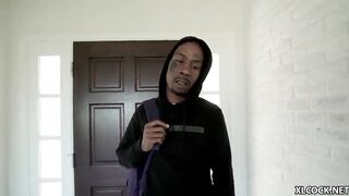 Petite Emily Willis spreads legs for a hugest ebony cock