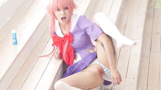 Anal masturbate with Yuno Gasai