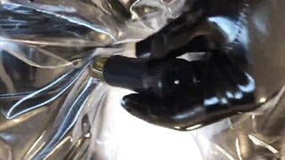 Transparent LATEX Plastic Bondage Masturbation