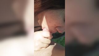 Outdoors sex, dogging wifey suck stranger dick