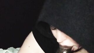 Bombshell thick ghetto white cunt with mouth chokes on a fat penis
