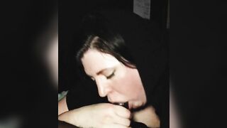 Bombshell thick ghetto white cunt with mouth chokes on a fat penis