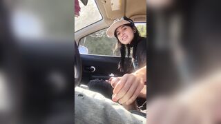 dyke offer friend hand job into vehicle