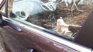 Youtube blogger caught a dude jerking off into vehicle inside