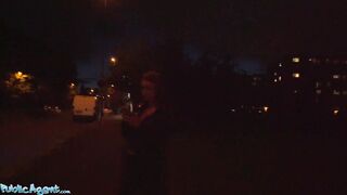 Outdoor Agent Night time Fellatio into the Forest with Ginger