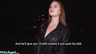 Outdoor Agent Night time Fellatio into the Forest with Ginger