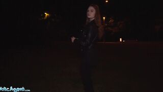 Outdoor Agent Night time Fellatio into the Forest with Ginger