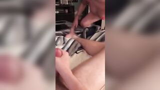 Voluptuous amateur chick blows, fucks and takes a load