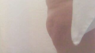Furry pussied wifey before and after shower