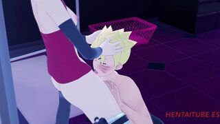 Boruto Cartoon - Boruto Fucks and lick Sarada's Cunt
