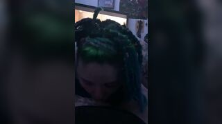BBW mom babygirl blows penis