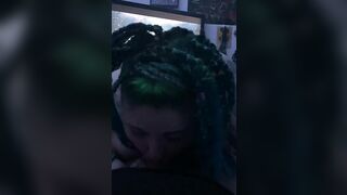 BBW mom babygirl blows penis