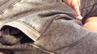 mistress strokes Bae foot soles feet on my penis devils pedicure