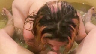 Voluptuous Hispanic Milf La Paisa sucking off El Rolo’s cock inside