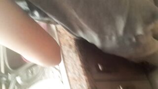 she shows sideboobs braless babe jugs, nipple slip kitchen