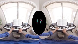 VRHUSH Rebecca Vanguard lets her piano professor jizzed her asshole