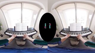 VRHUSH Rebecca Vanguard lets her piano professor jizzed her asshole