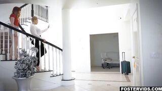 Big Boobed stepmom Ryan Keely found out that her new foster